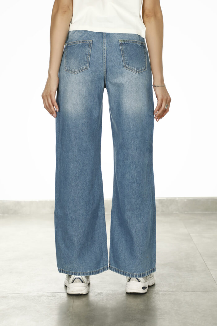 شلوار جین Wide Leg زنانهW1678 - Image 5