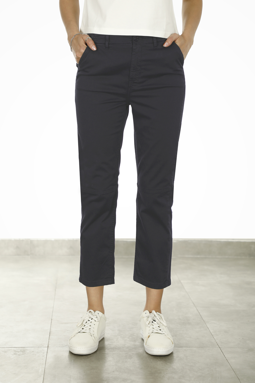 PWC02306-Modela-Navy شلوار کتان Slim زنانه W2306 - Image 1