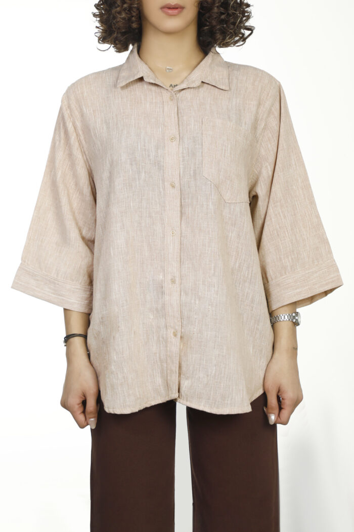 شومیز لینن زنانه W2321 - Image 7