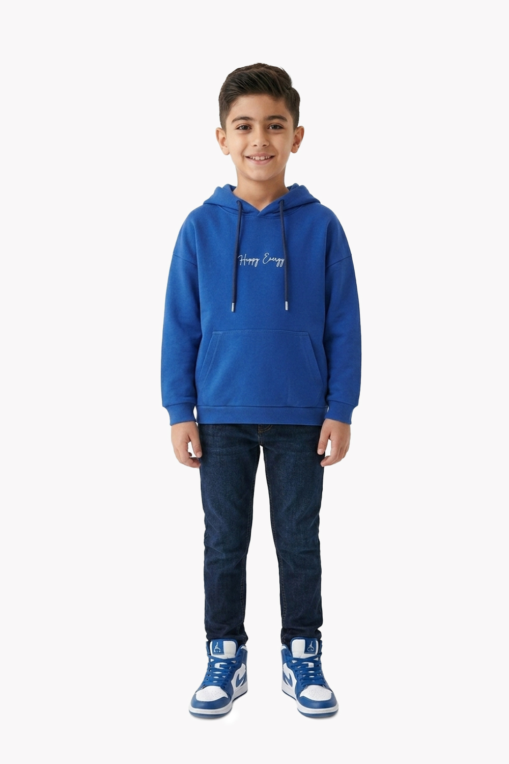 HKK02382-Model-Blue1 (1) هودی بچگانهK2382 Good Vibes - Image 1