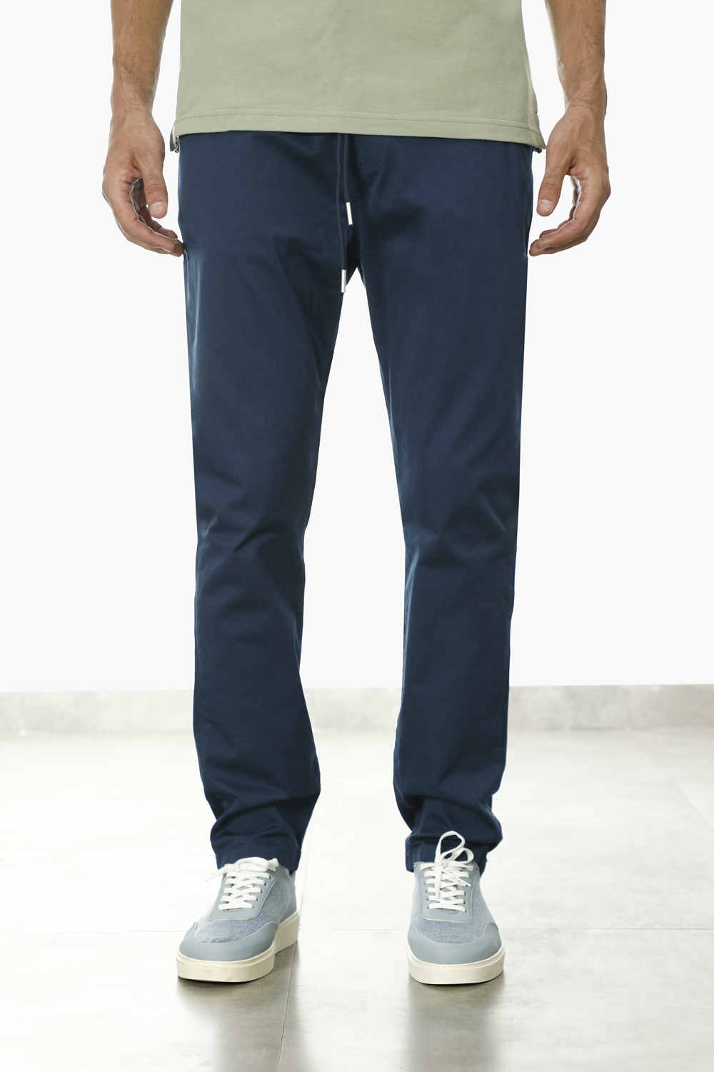 PMC02222-Model-Navy1 (1) شلوار کتان Slim مردانهM2222 - Image 1