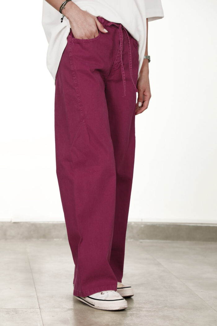 شلوار کتانBaggy زنانه W2277 - Image 11