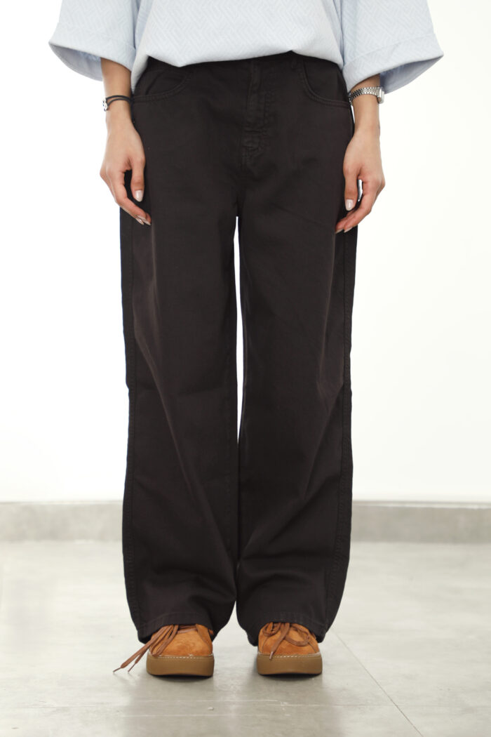 شلوار کتان Baggy زنانهW2279 - Image 7