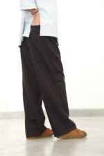 شلوار کتان Baggy زنانهW2279 - Image 8
