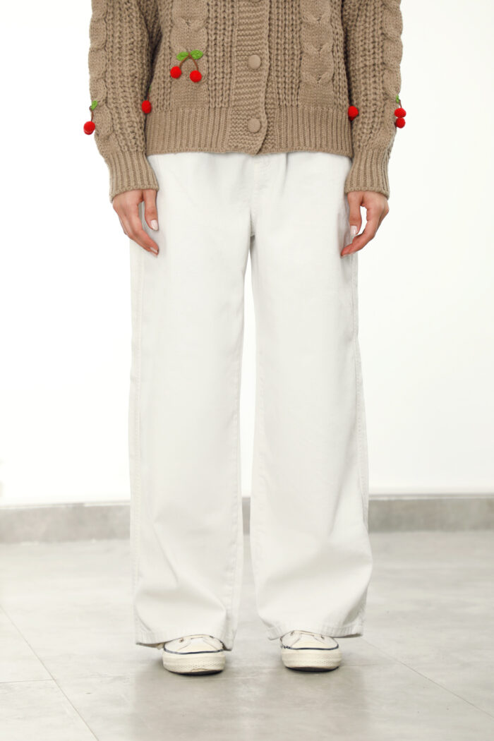 شلوار کتان Baggy زنانهW2279 - Image 2