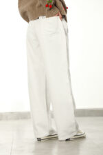 شلوار کتان Baggy زنانهW2279 - Image 11