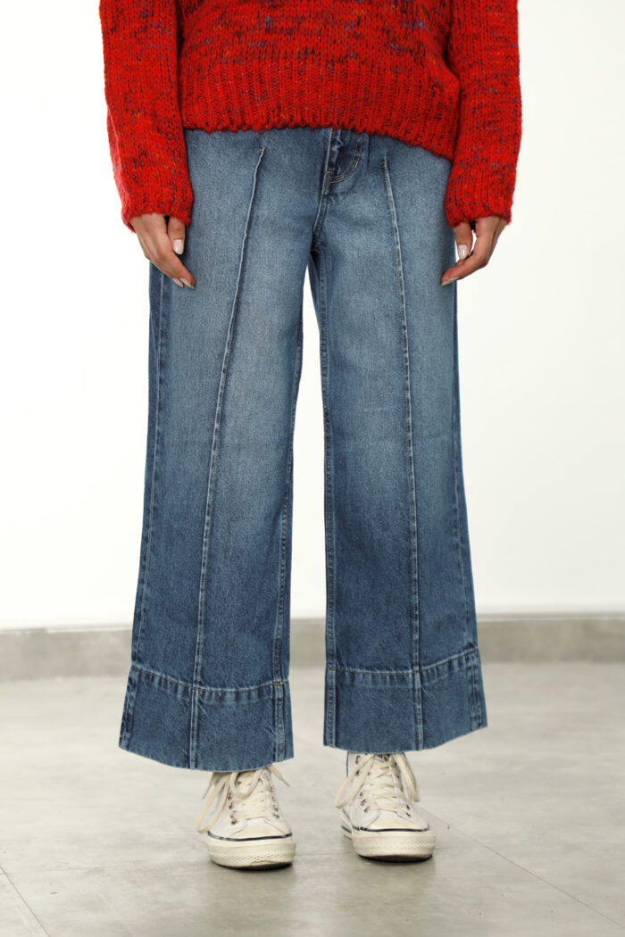 شلوار جینWide Leg زنانهW2274 - Image 10