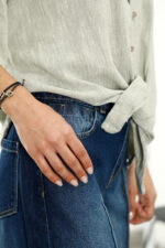 شلوار جینWide Leg زنانهW2274 - Image 9