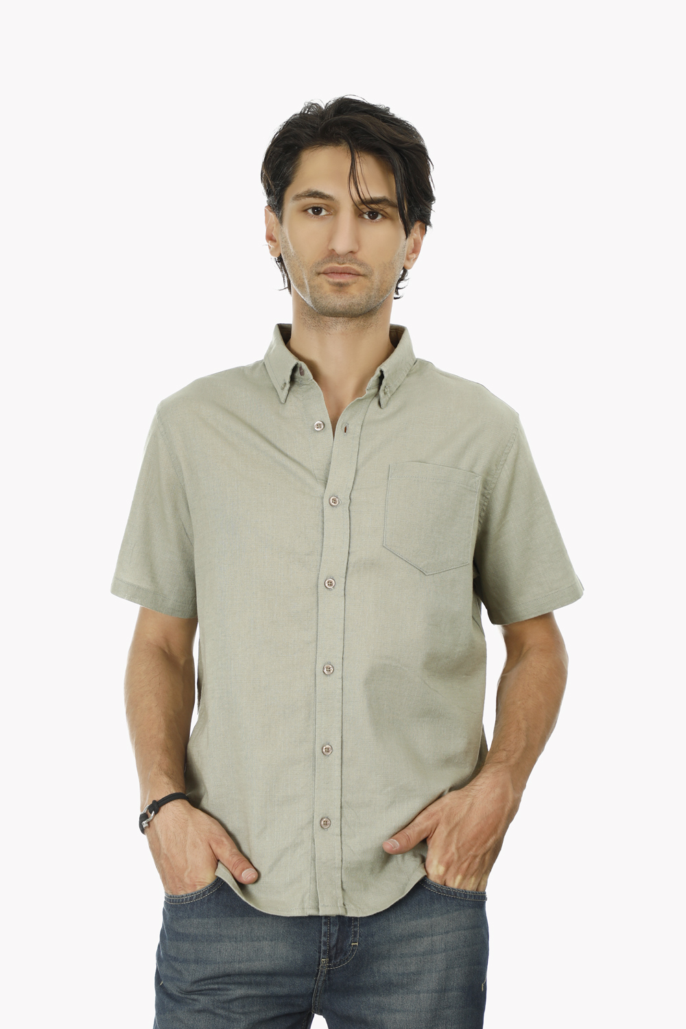 BMC02386-Model1 (1) پیراهن لینن مردانه M2386 - Image 1