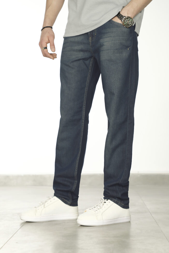 شلوار جین نازک Straight مردانه M104 - Image 5