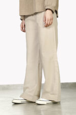 شلوار لینن Wide leg زنانه W2177 - Image 4