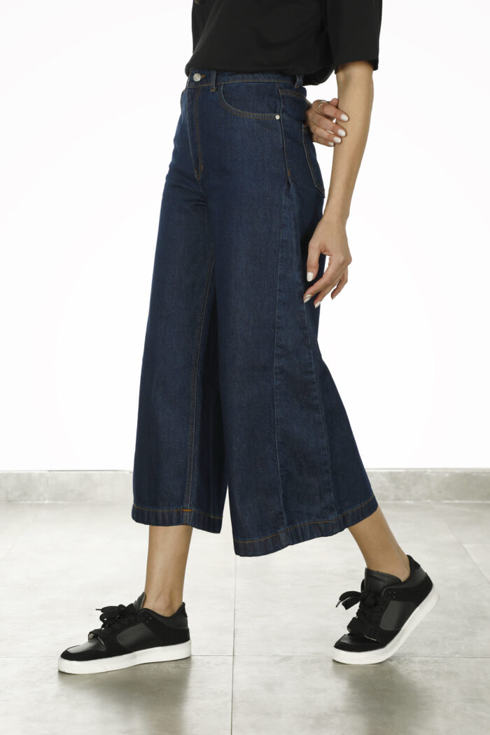 شلوار جین زنانهW2426 Cropped Wide Leg - Image 2