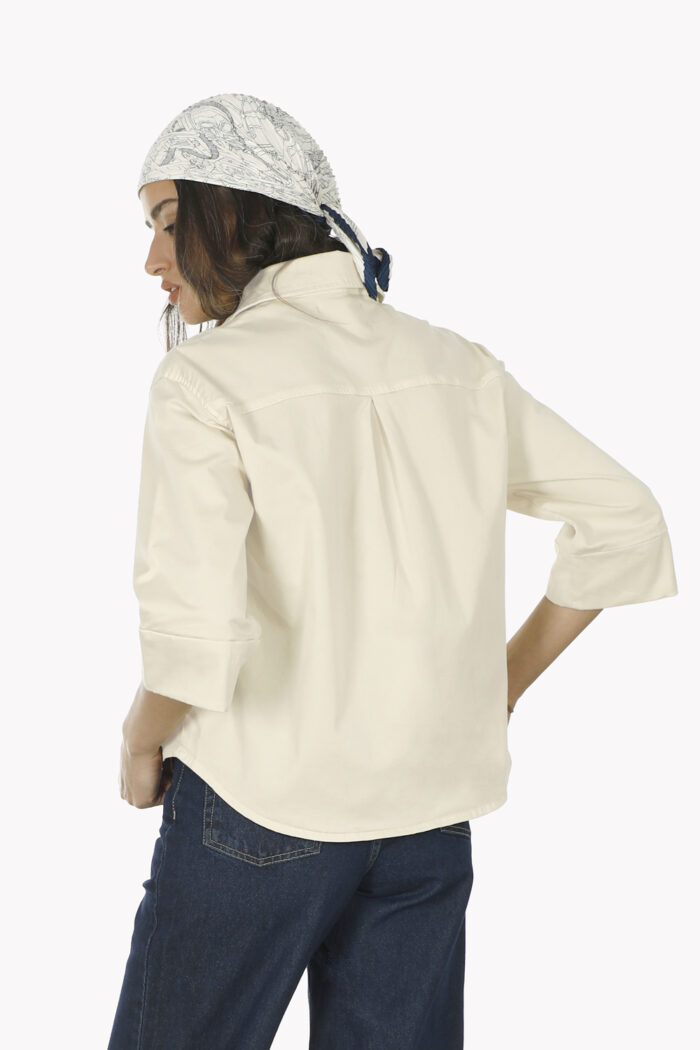شومیز کتان زنانه W2304 - Image 6