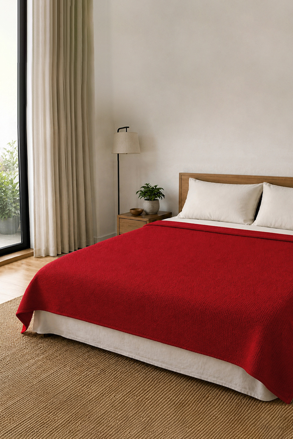 FBLANKET101-RED1 پتو بافت 140*200 FT - Image 1