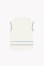 تاپ بافت نازک آستين حلقه اي يقه برگردان F9100186 - Image 3