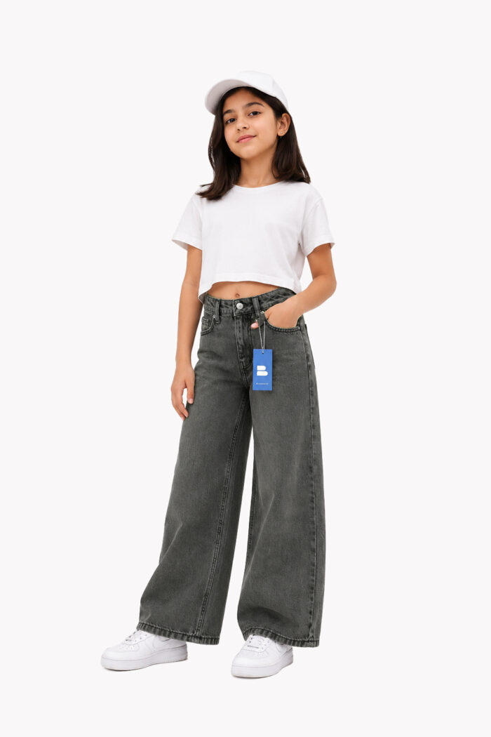 شلوار جین Wide leg بچگانه K2338 - Image 2