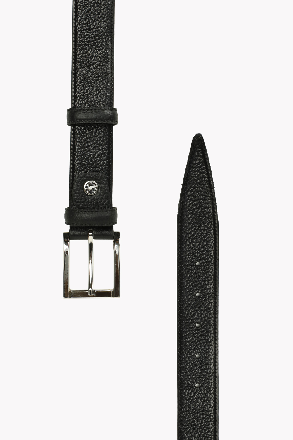 FAML9000220-Black1 (1) کمربند چرم مردانه مشکی دولا 3/5 F9000220 - Image 1