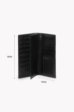 کیف پول مردانه چرم طبیعی مشکی F9000223