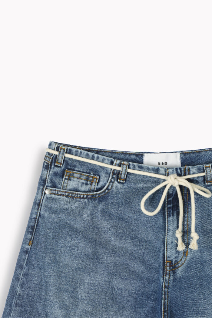 شلوارک جین زنانهW2500 Cropped Baggy - Image 2
