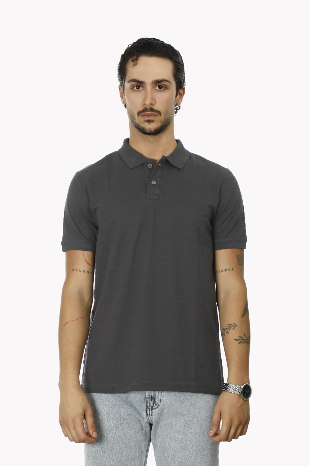 FTMK9100277- -Model-Medadi1- (1) پولوشرت آستین کوتاه بسیک مردانه F9100277 - Image 1
