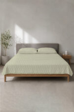 ملحفه گلدار زمینه سبز دو نفره سایز R2463 160